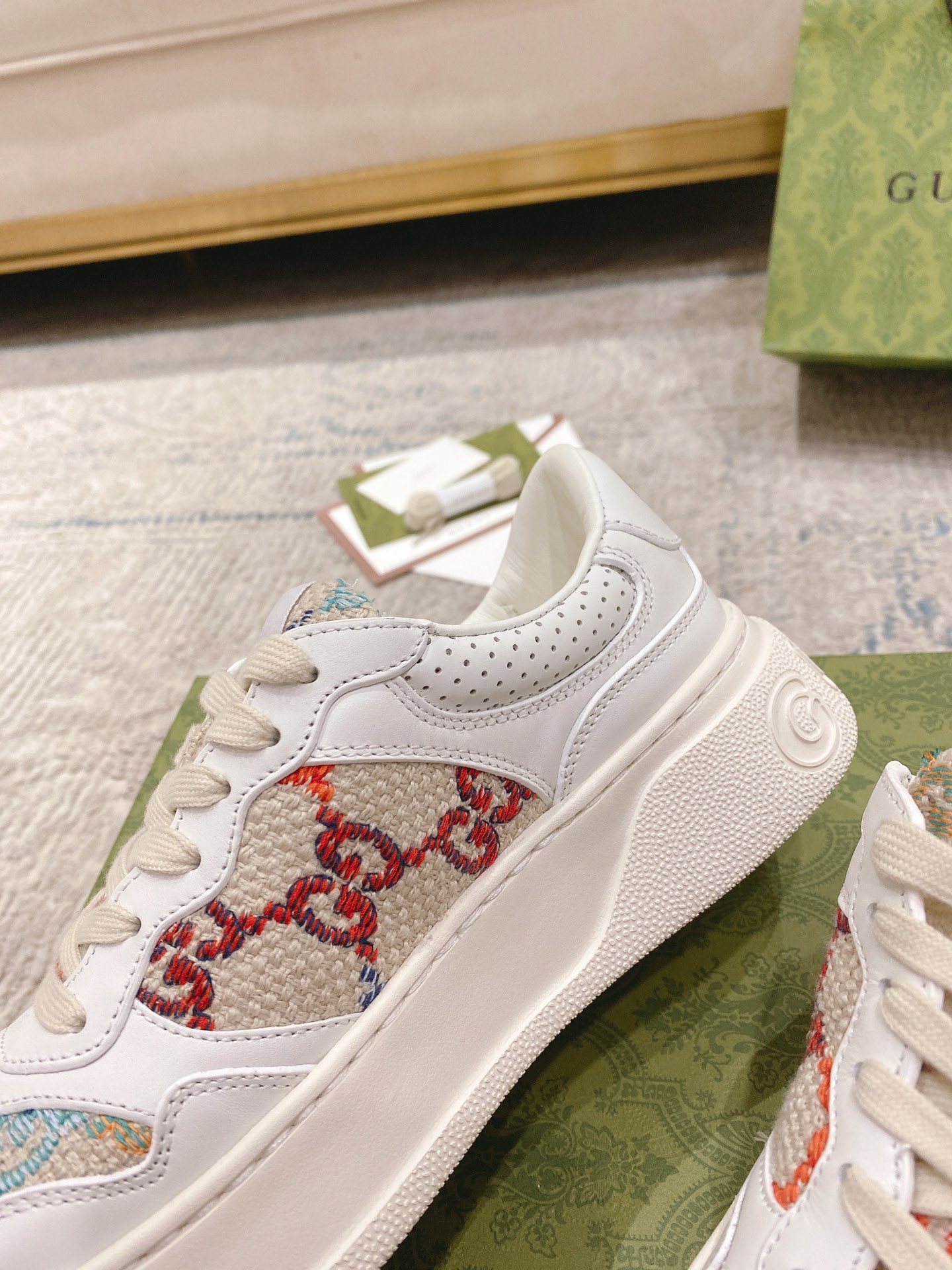 GUCCI CHUNKY B PSYCHEDELIC GG LOGO THICK SOLE SNEAKER