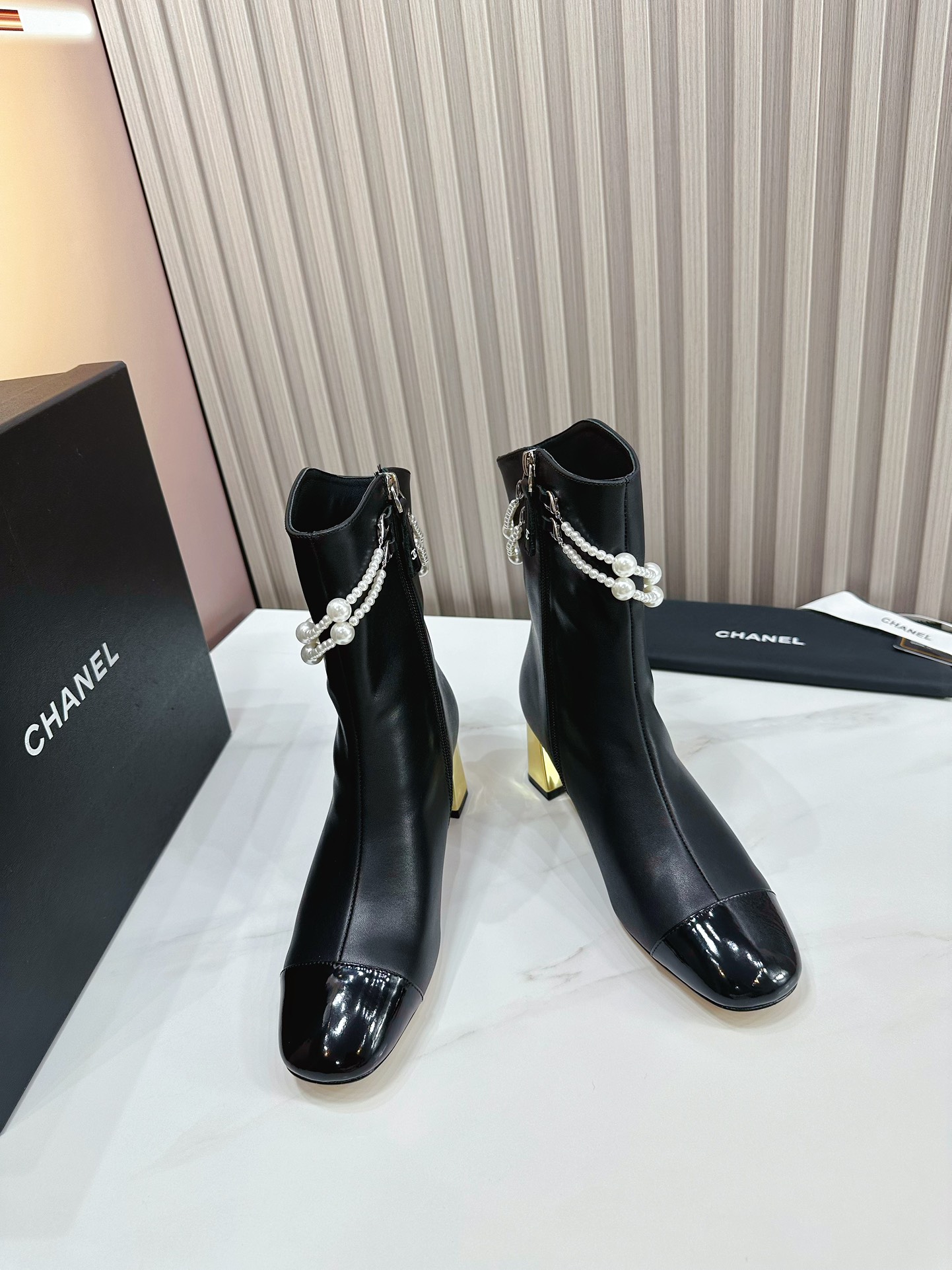 CHANEL HIGH AND SHORT BOOTS AND SHOES