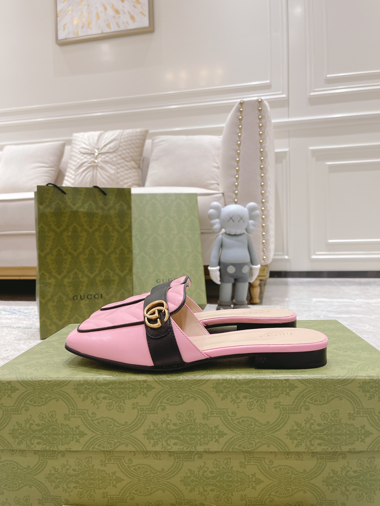 GUCCI 2022 SPRING NEW CLASSIC PINK SANDALS