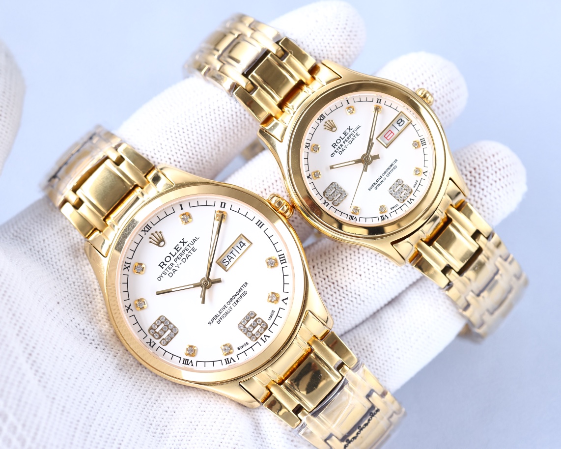 ROLEX - BUSINESS SERIES GOLD COUPLES WATCHES