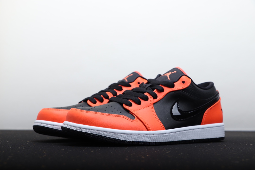 AIR JORDAN 1 LOW LOW TOP ZWART EN ORANJE