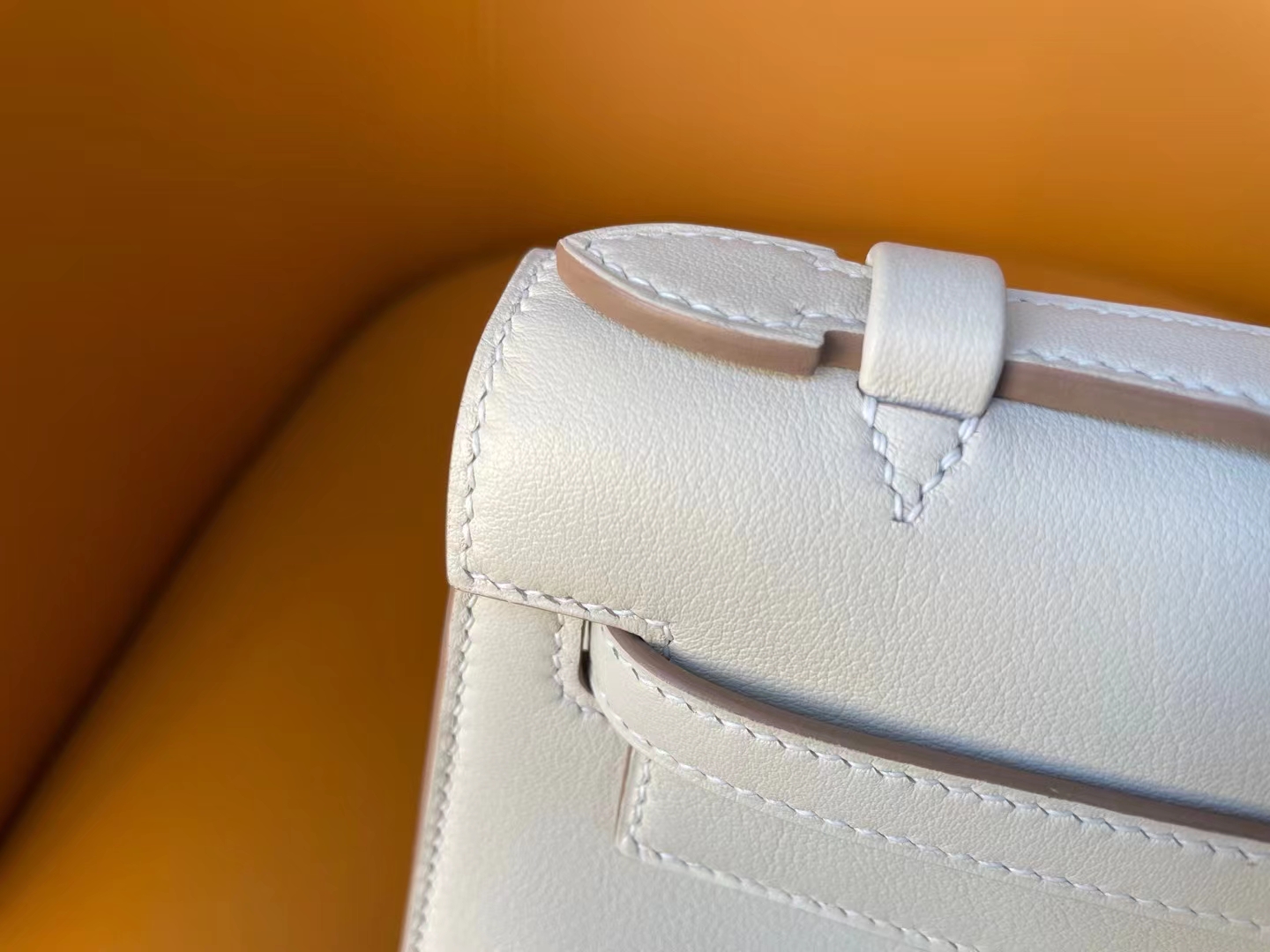 HERMES MINI KELLY PEARL GREY SWIFT