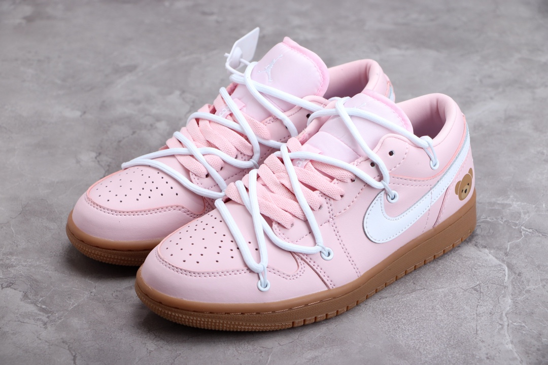 AIR JORDAN 1 LOW SMALL OW DRAWSTRING BEAR PINK