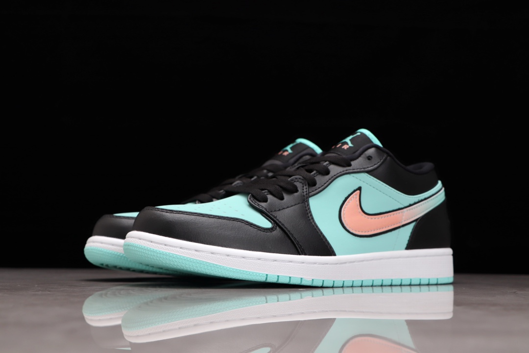 AIR JORDAN 1 BLACK GREEN TIFFANY GRADIENT PINK HOOK