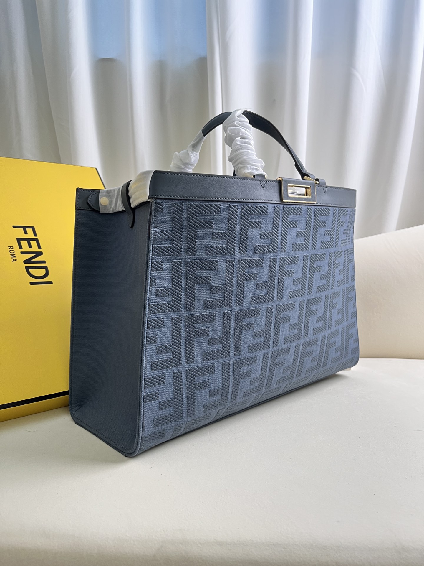 FENDI PEEKABOO X-TOTE HANDBAG EMBROIDERED TOTE MODEL NUMBER: 1819