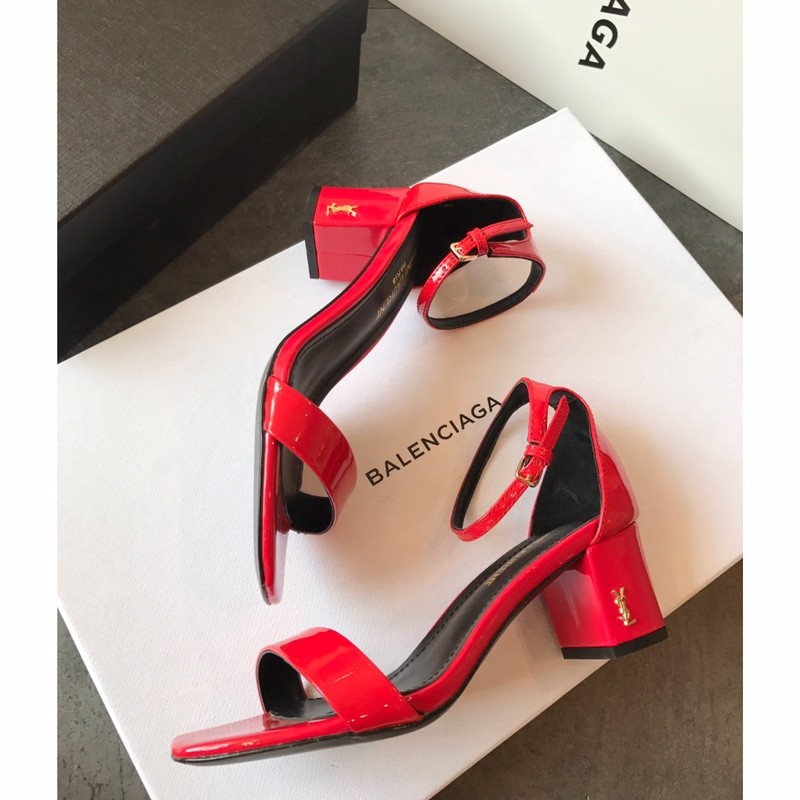 SAINT LAURENT | YSL SUMMER MODEL THICK HEELED SANDALS WITH 6.5CM HIGH