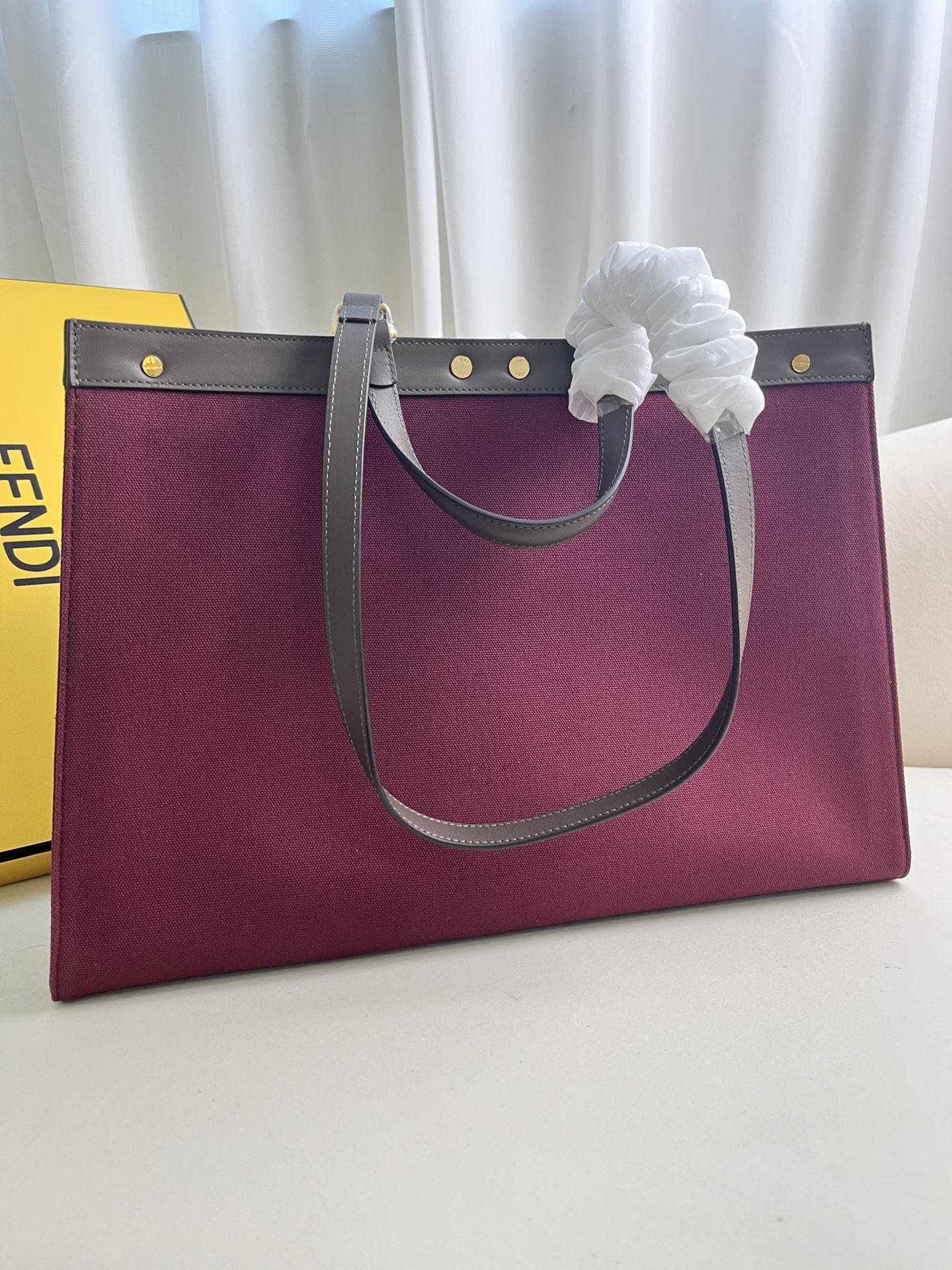 FENDI PEEKABOO X-TOTE HANDBAG EMBROIDERED TOTE MODEL NUMBER: 1819