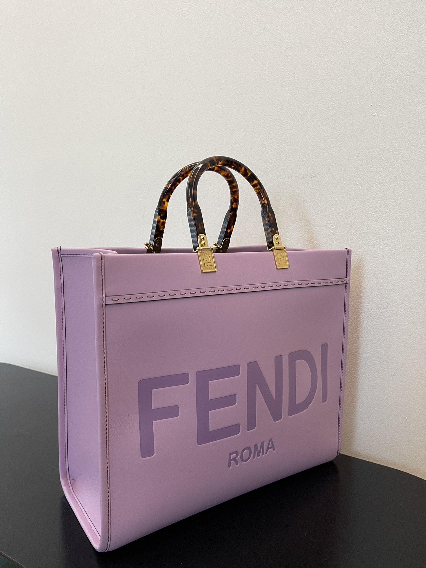 FENDI SMALL PURPLE NEW SIZE SHINE TOTE SPECIAL PACKAGE "SUNSHINE BAG"