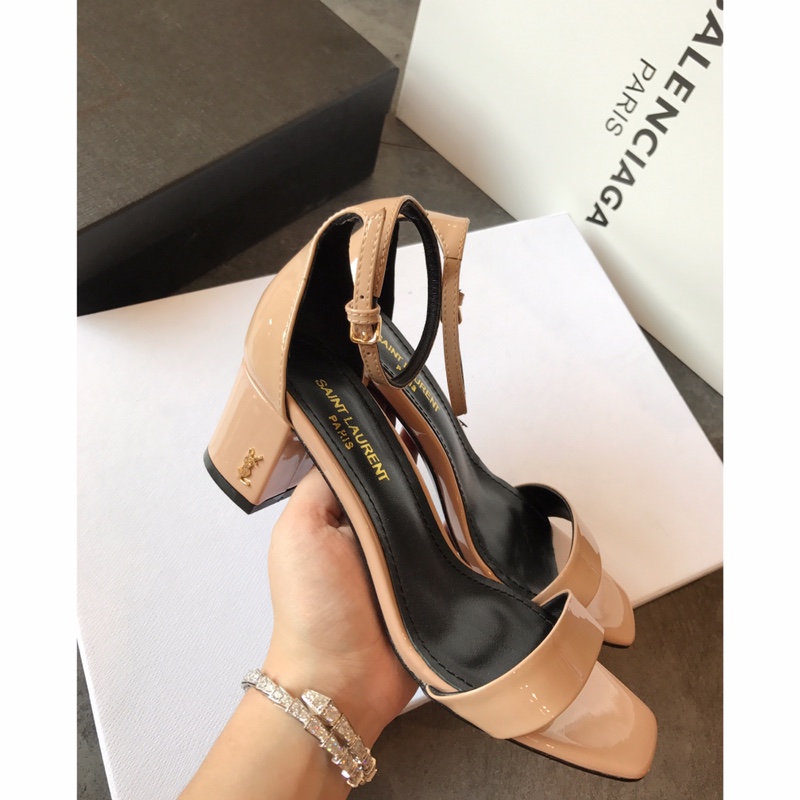 SAINT LAURENT | YSL SUMMER MODEL THICK HEELED SANDALS WITH 6.5CM HIGH