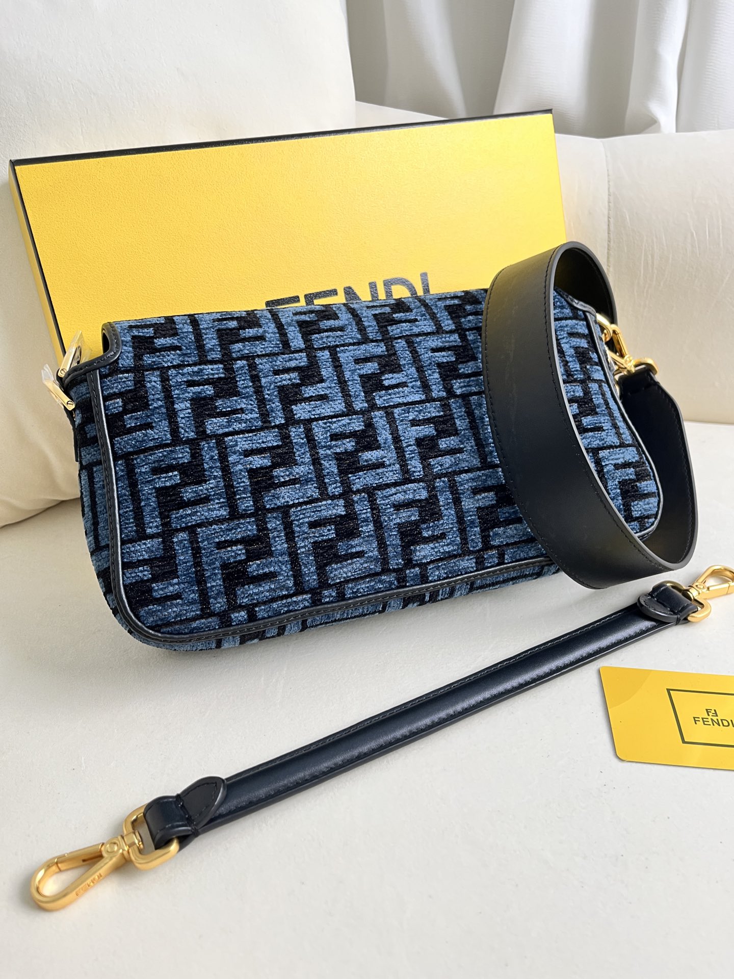 FENDI BAGUETTE BROCADE FABRIC