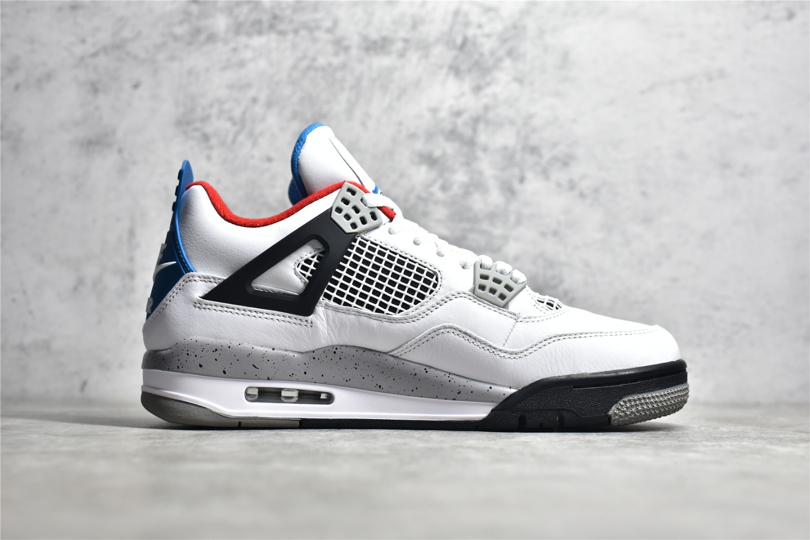 AIR JORDAN 4 RETRO AJ4 MANDARIN WHITE BLUE RED