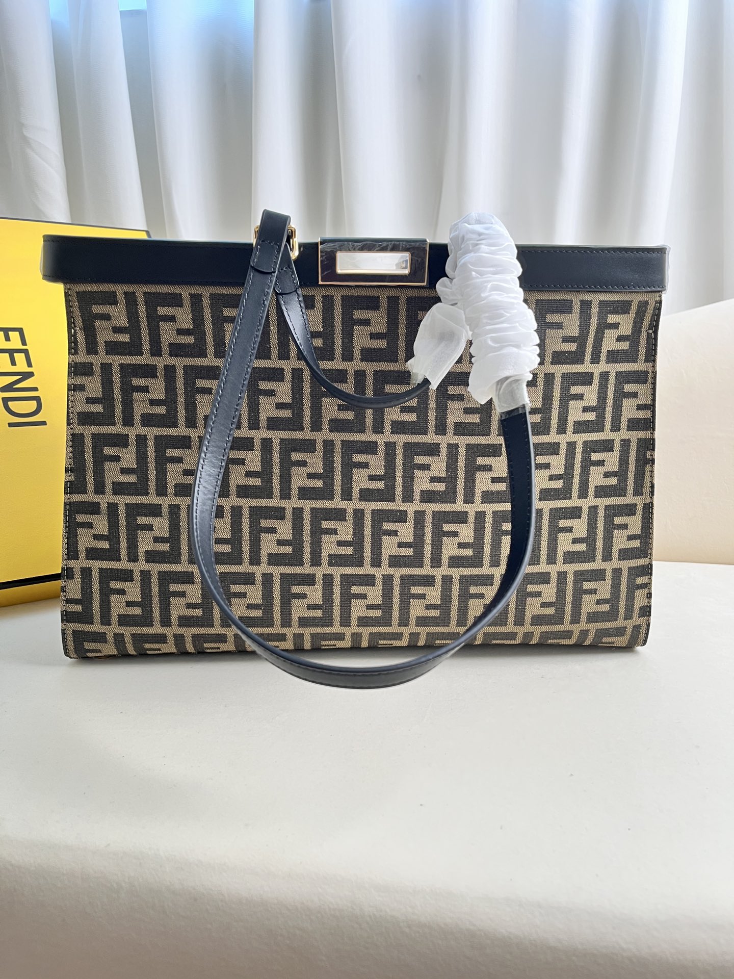 FENDI PEEKABOO X-TOTE HANDBAG EMBROIDERED TOTE MODEL NUMBER: 1819