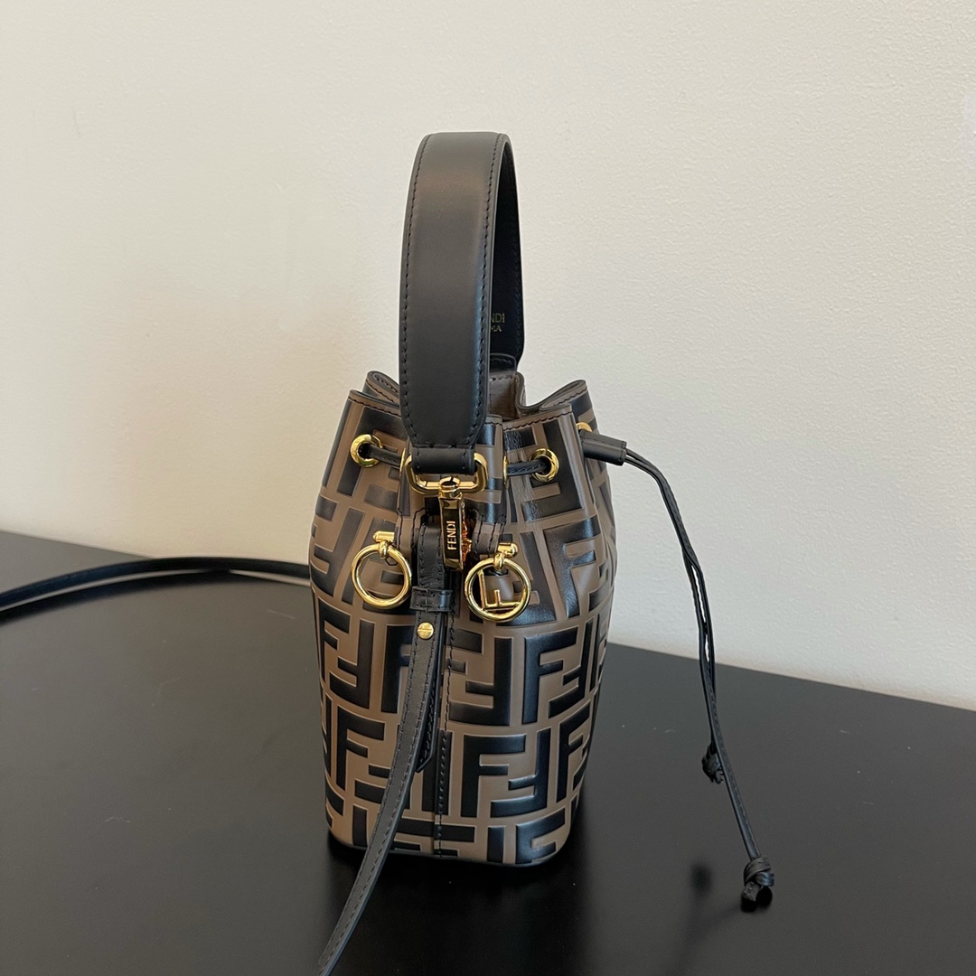 FENDI NEW MOON TRESOR BAG F PRINTED BUCKET BAG