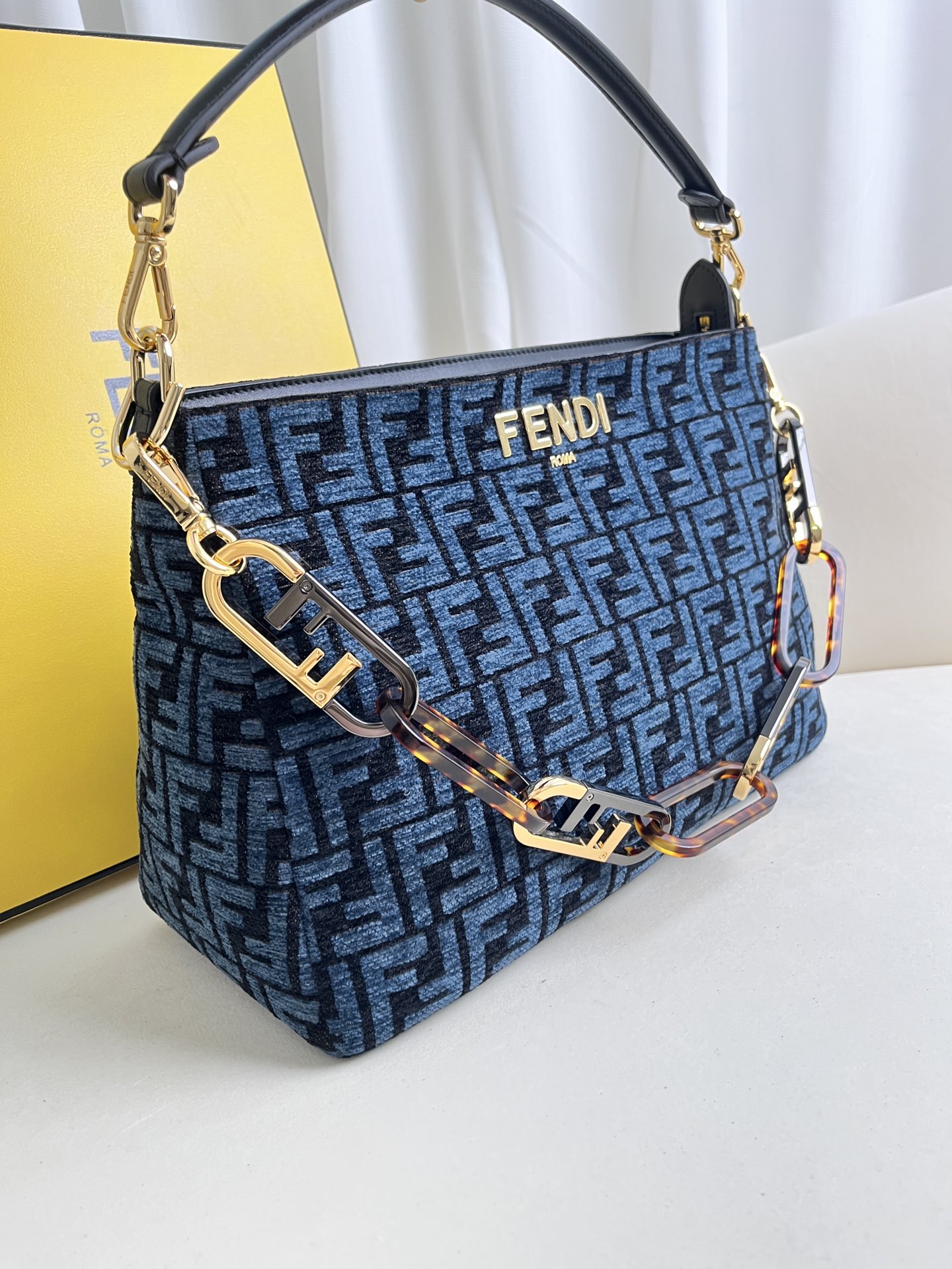 FENDI CHENILLE SHOULDER BAG MODEL NUMBER: 014