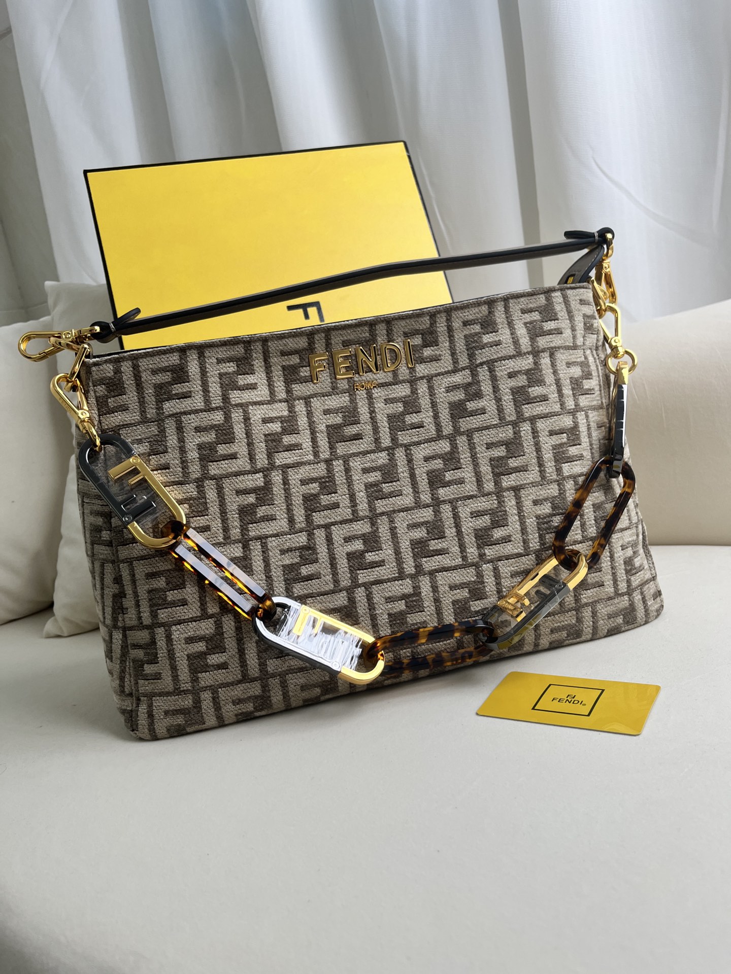 FENDI CHENILLE SHOULDER BAG MODEL NUMBER: 014