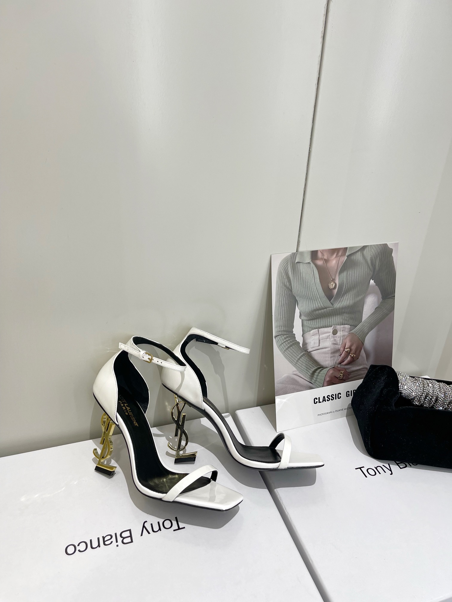 SAINT LAURENT | 2022/SS NEW YSL | SAINT LAURENT SILK DIAMOND BUCKLE HIGH HEELS IMPORTED SILK