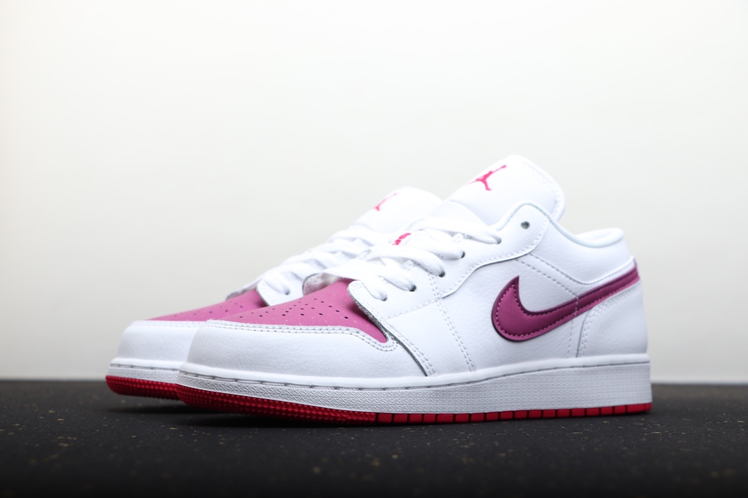 AIR JORDAN 1 LOW WHITE PINK VALENTINE'S DAY