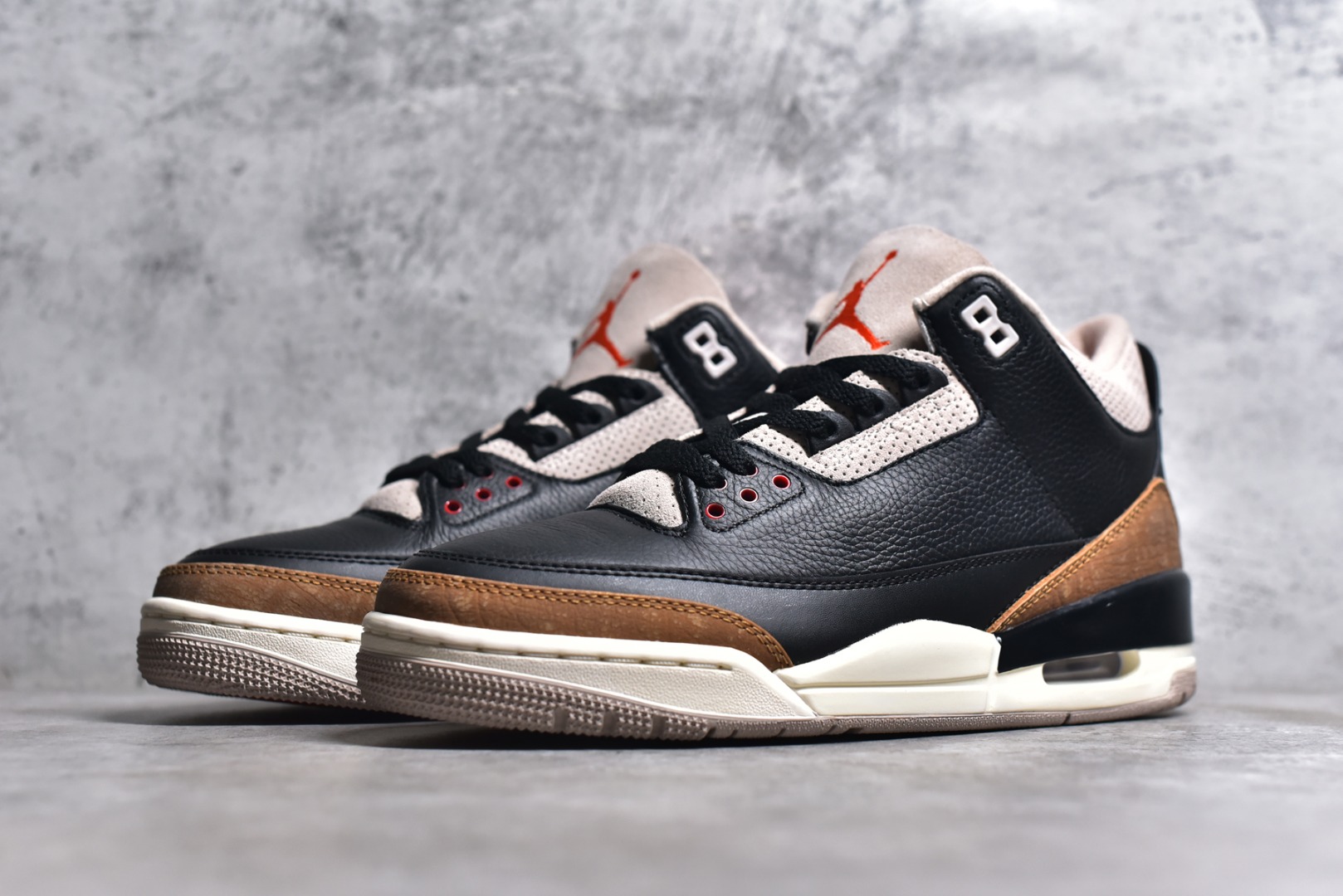 AIR JORDAN 3 RETRO AJ3 JOE 3 "DESERT ELEPHANT" BLACK AND BROWN