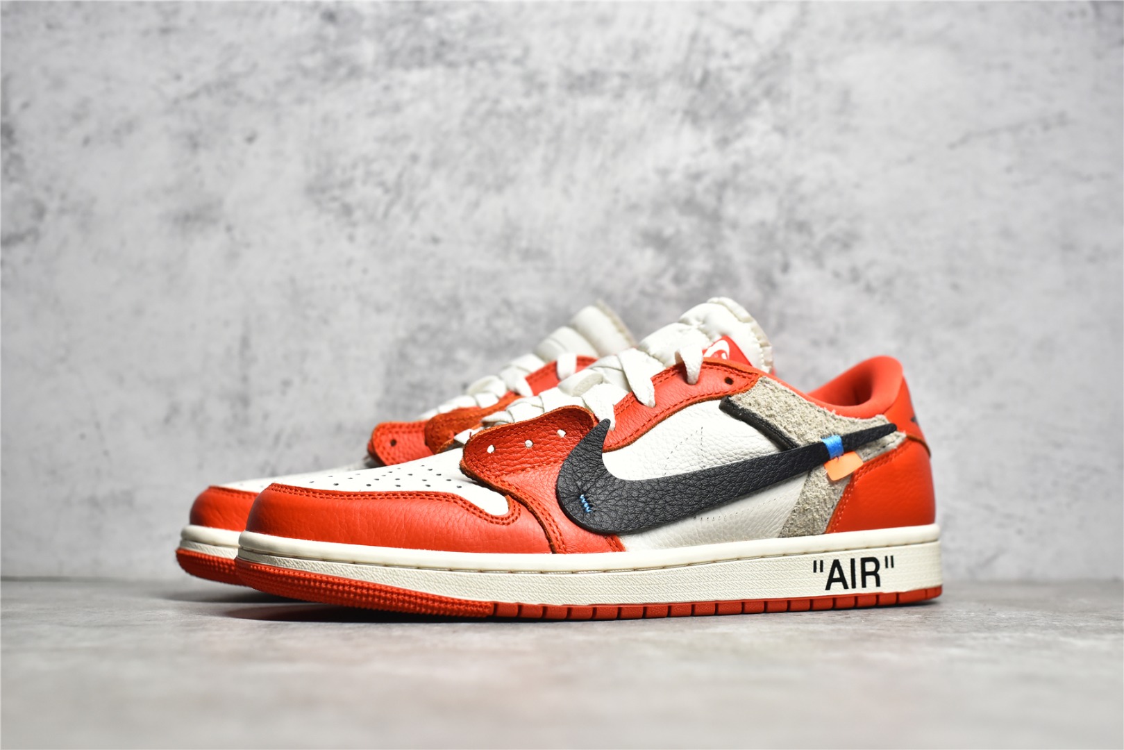 AIR JORDAN AJ1 LOW ORANGE AND WHITE