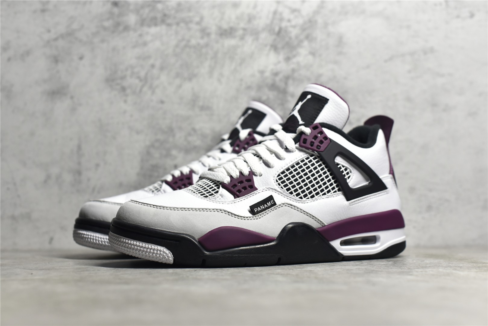 AIR JORDAN 4 RETRO "PSG" GRAND PARIS BORDEAUX WHITE PURPLE