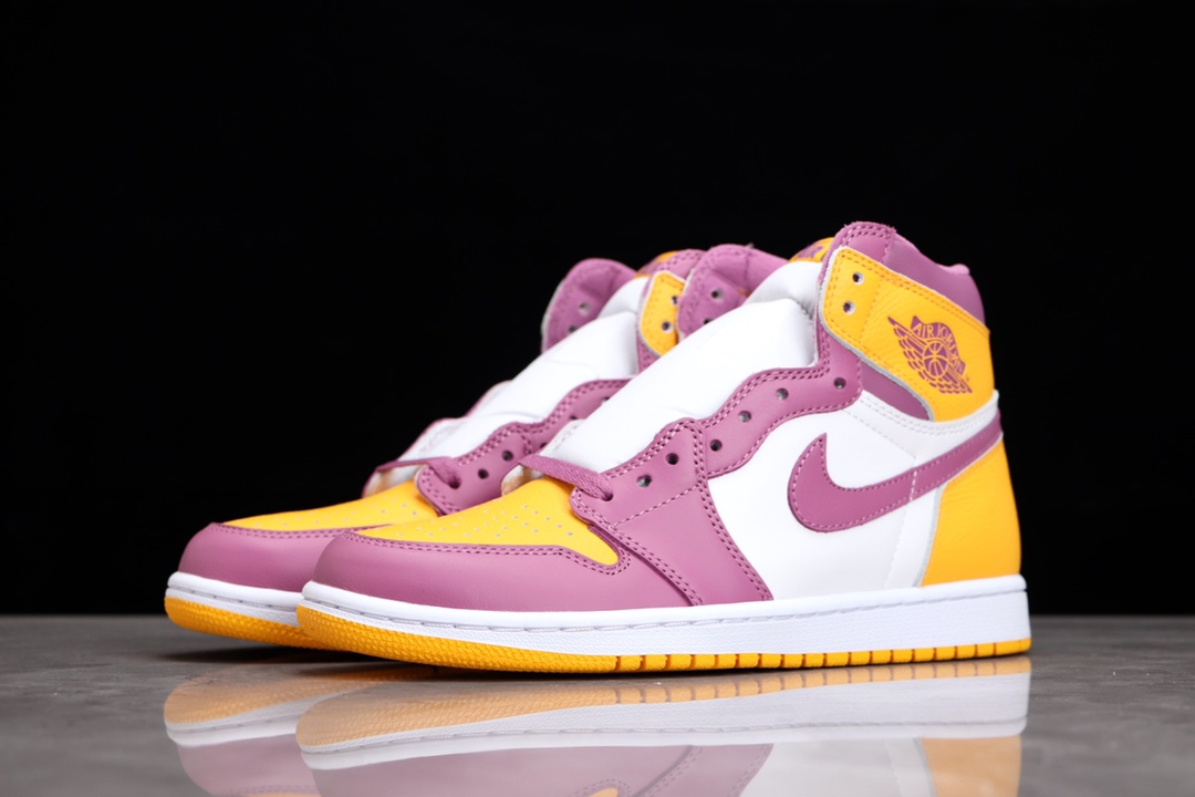 AIR JORDAN 1 MID YELLOW WHITE PURPLE