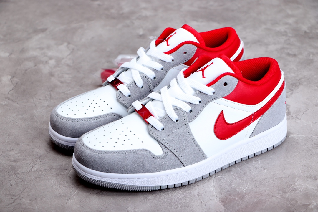 AIR JORDAN 1 LOW AJ1 JOE 1 LOW TOP GREY WHITE RED HOOK