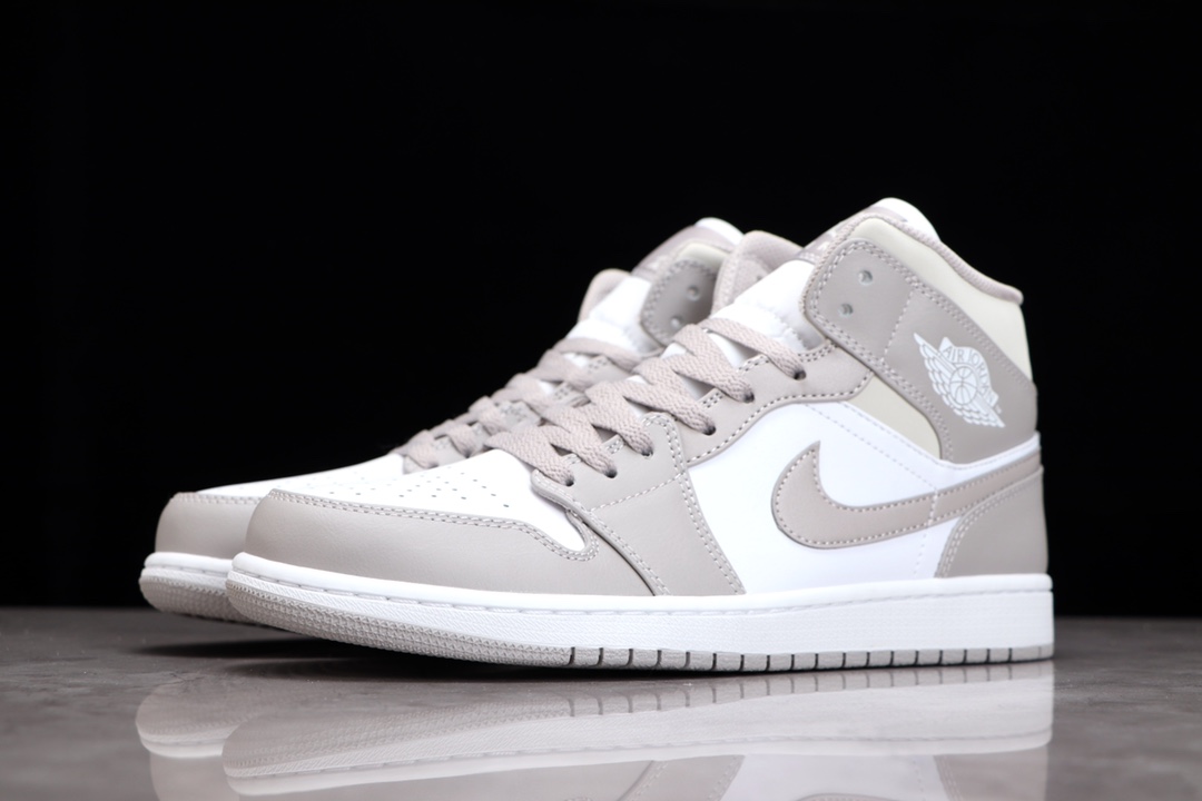 AIR JORDAN 1 MID LINEN COLLEGE GREY