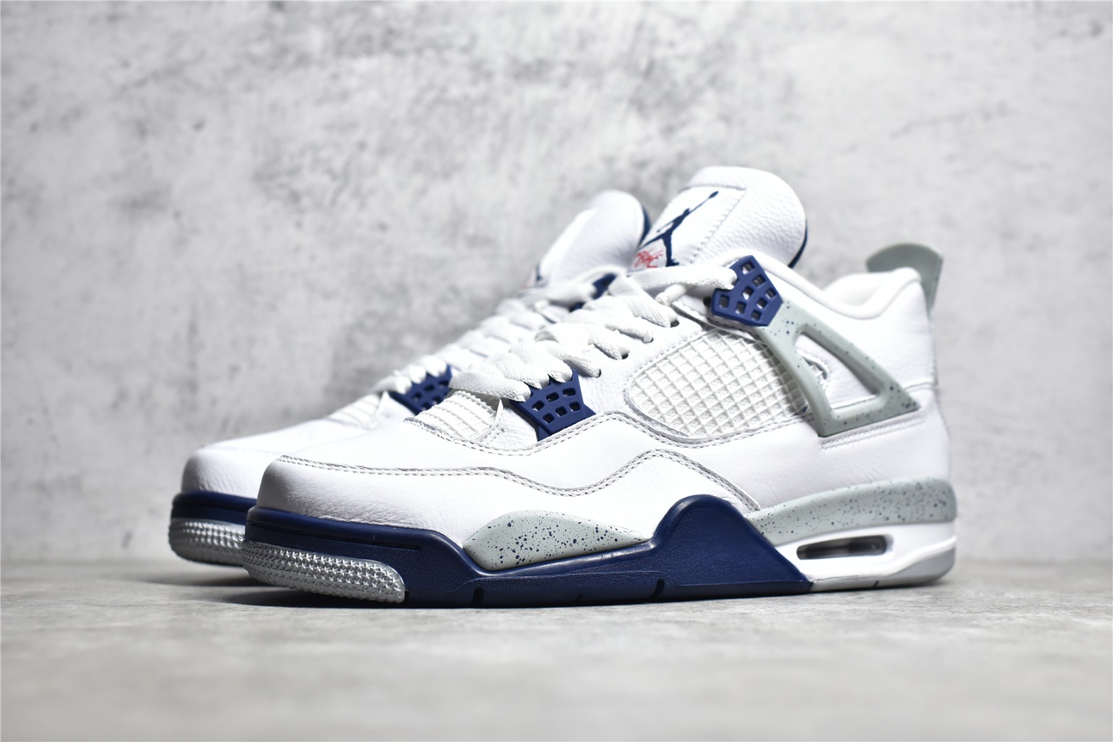 AIR JORDAN 4 RETRO "MIDNIGHT NAVY" WITBLAUW/NACHTBLAUW