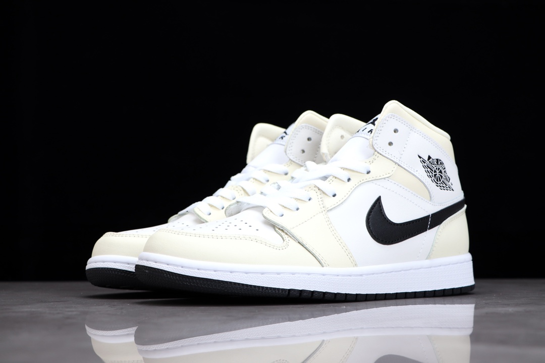 AIR JORDAN 1 MID AJ1 JOE 1 WHITE APRICOT CREAM COCONUT CREAM