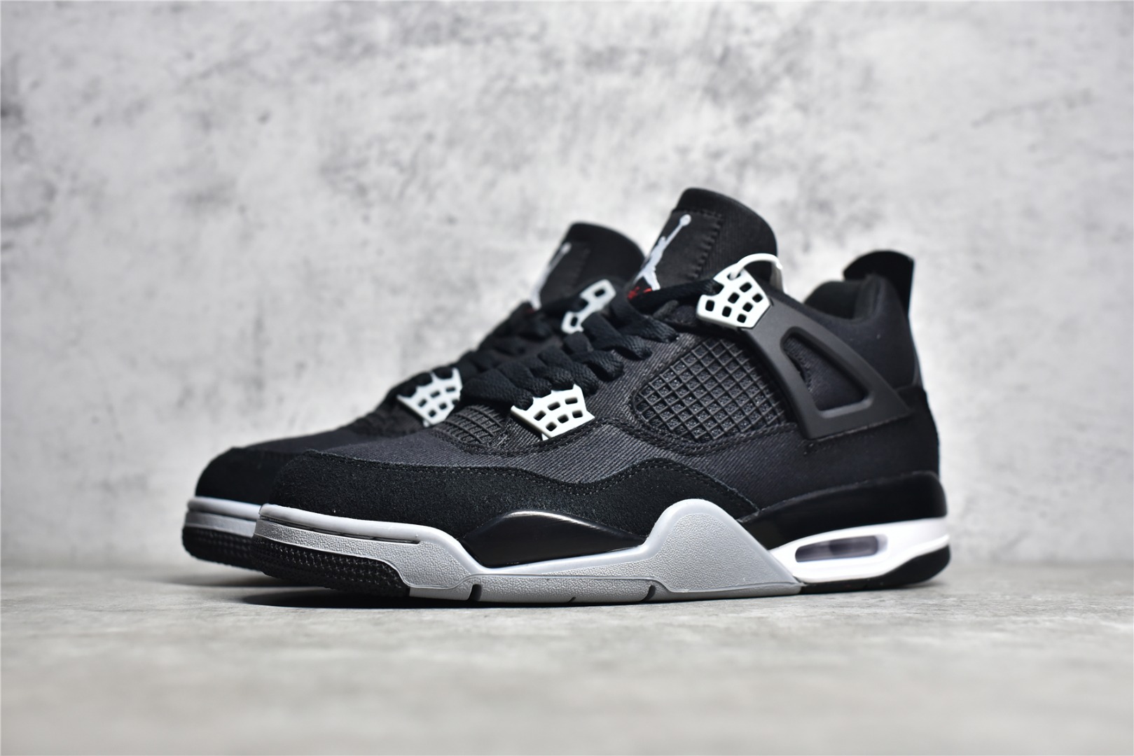 AIR JORDAN 4 RETRO "BLACK CANVAS" "COOL BLACK DENIM