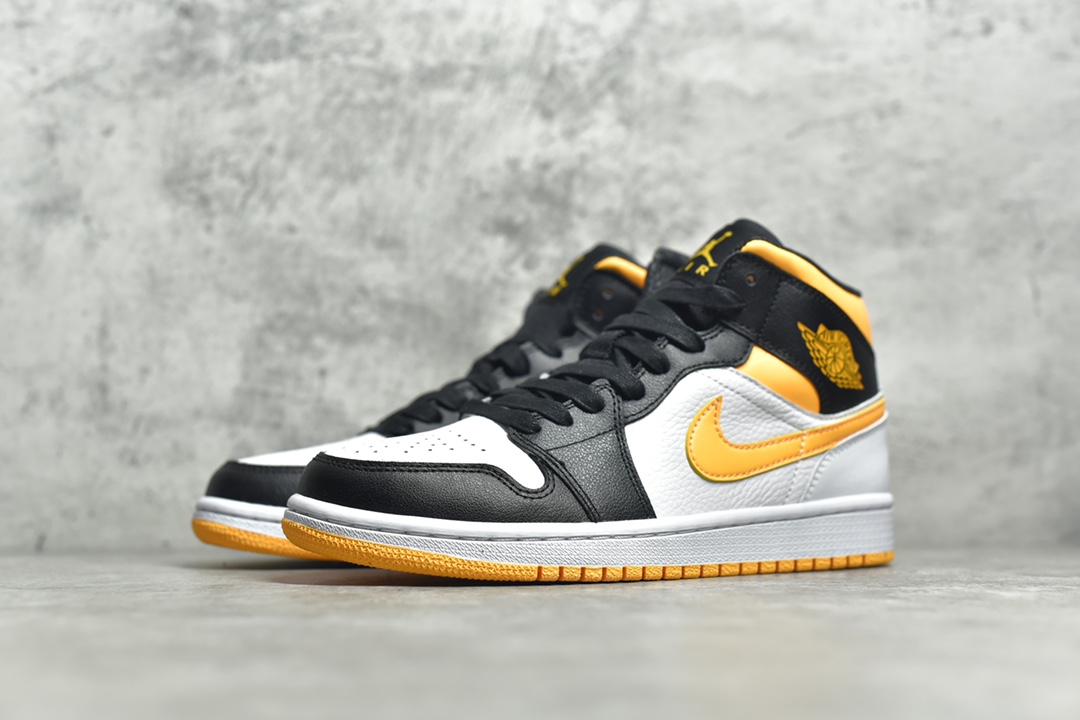 AIR JORDAN 1 MID BLACK AND YELLOW