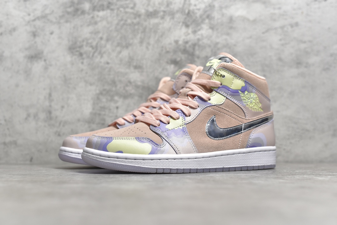 AIR JORDAN 1 MID SILVER PINK