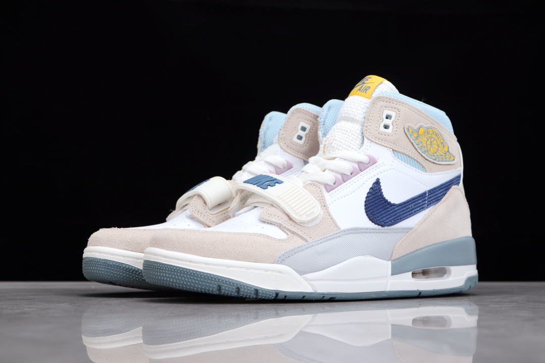 AIR JORDAN LEGACY 312 BEIGE AND WHITE BLUE