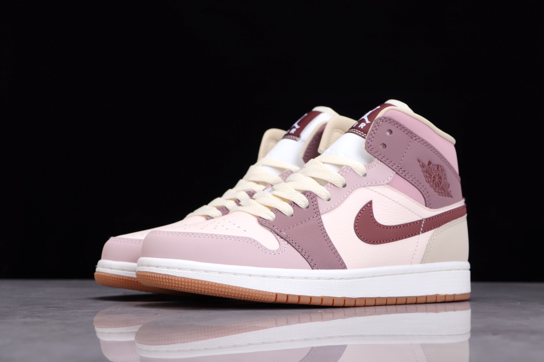 AIR JORDAN 1 MID RED BEAN MILK TEA