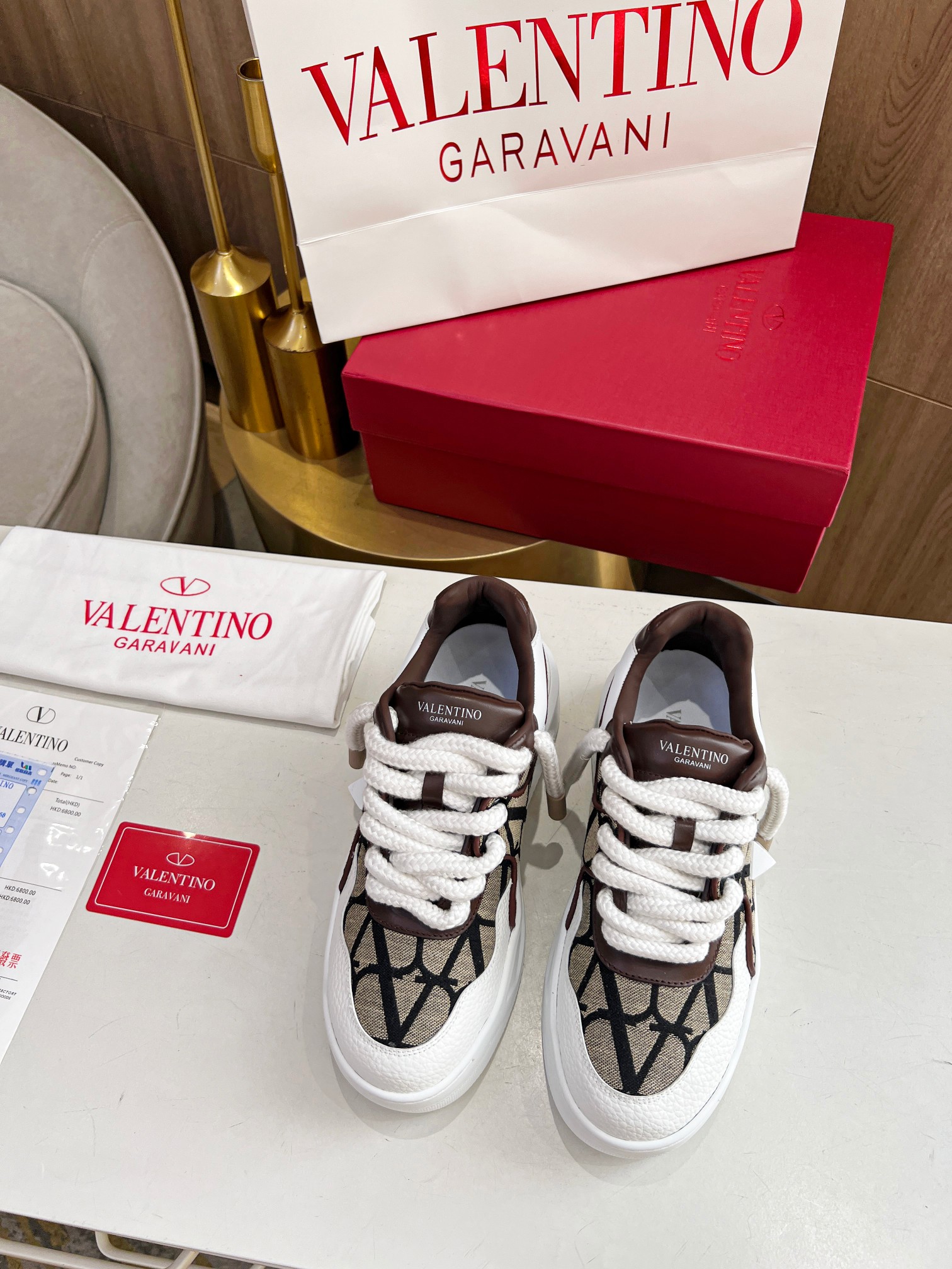 VALENTINO RUNWAY COUPLE'S POPULAR THICK LACE CASUAL SHOES