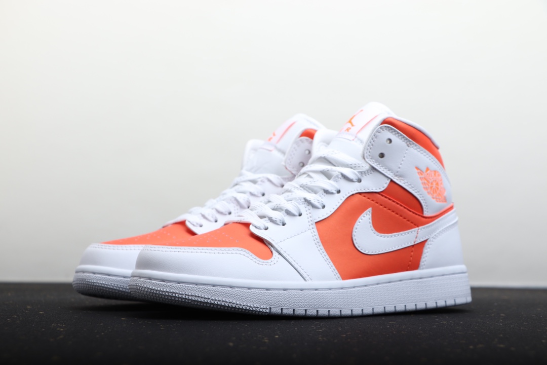 AIR JORDAN 1 MID WHITE ORANGE SUMMER ORANGE