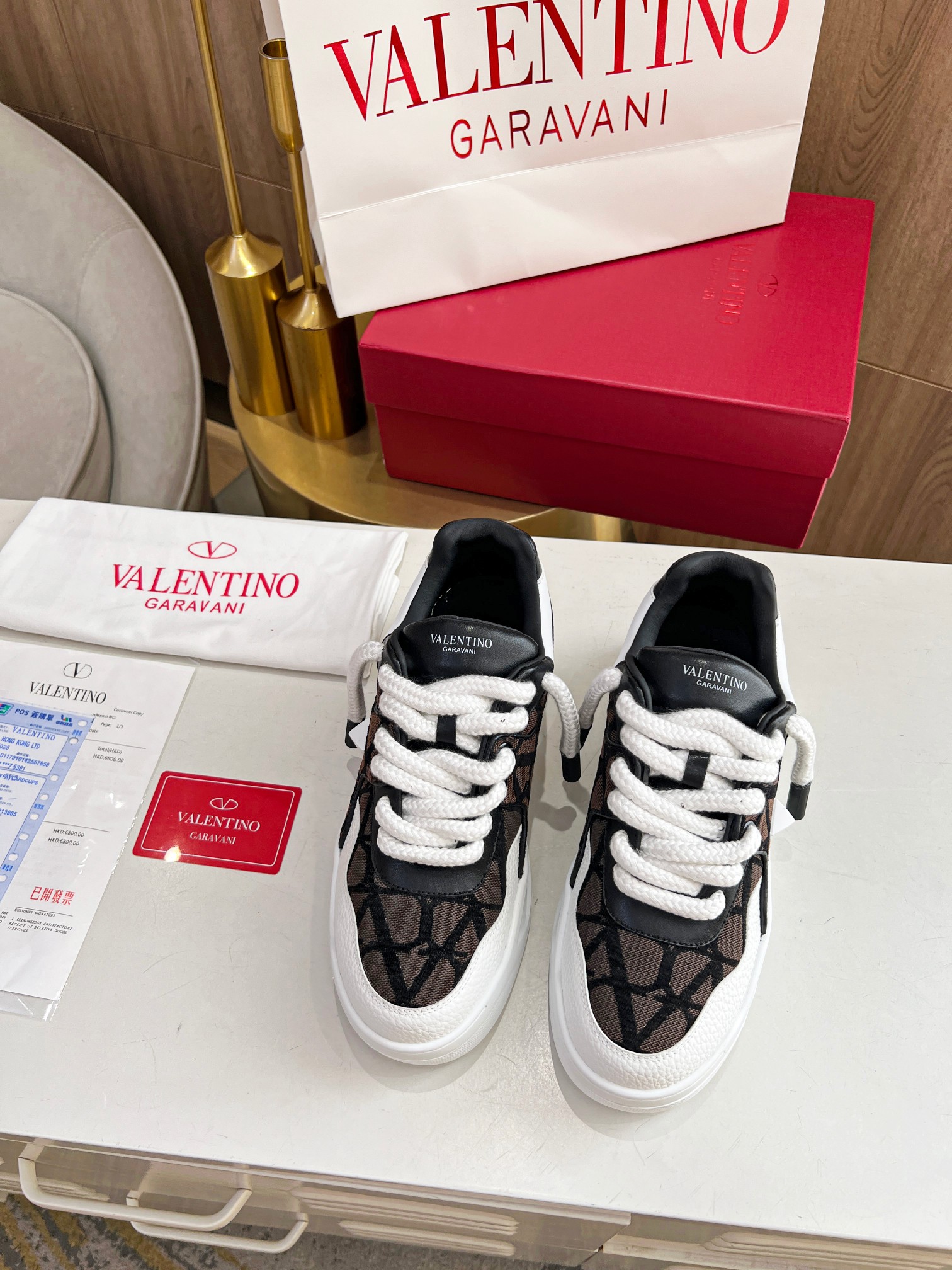 VALENTINO RUNWAY COUPLE'S POPULAR THICK LACE CASUAL SHOES