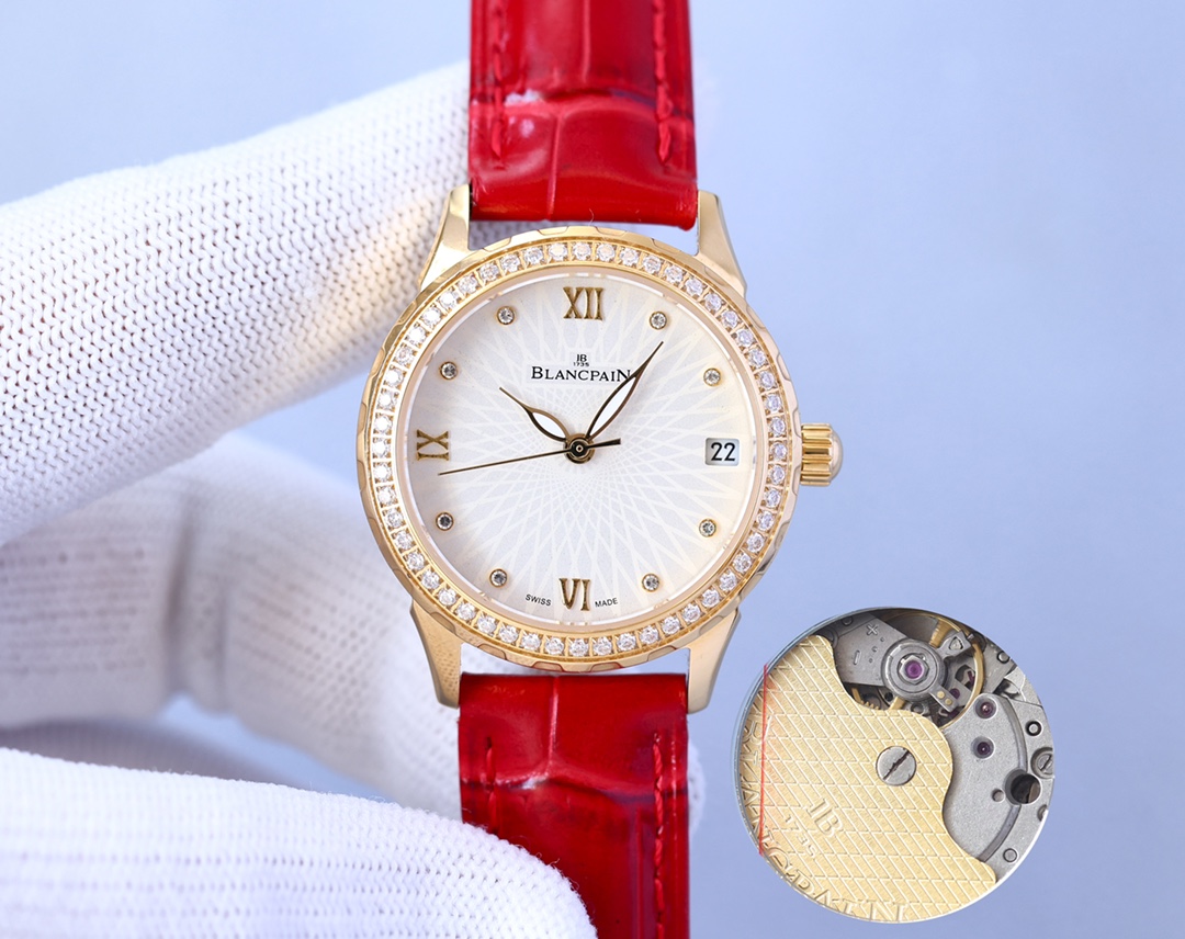 BLANCPAIN - FASHION WOMEN'S WATCH NIGHT TIME SUPER LUMINOUS HIGH-END MOTHER-OF PEARL DIAL